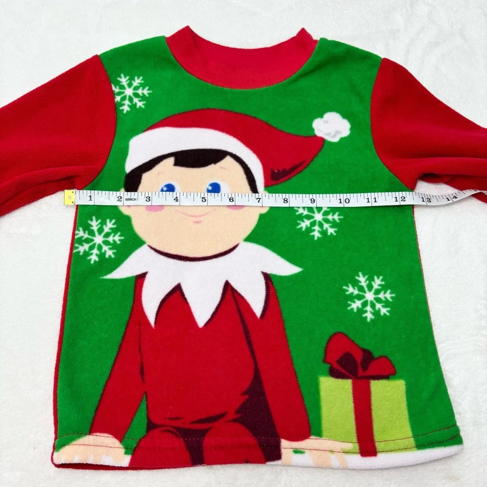 Elf on the Shelf Christmas Kids Pajamas Red and Green‎  Pjs Size 4T